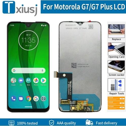 6.2" Original Screen For Motorola G7 Plus G7 XT1962 LCD Without Frame Display Touch Screen Glass Panel Assembly Replacement