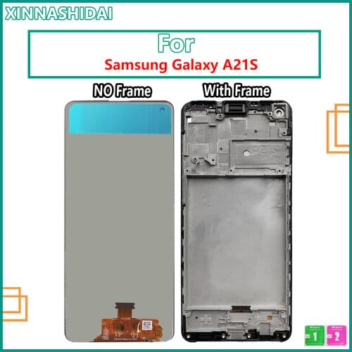 6.5" LCD For Samsung Galaxy A21s A217 SM-A217F/DS LCD Display Touch Screen Digitizer Assembly Replacement with frame