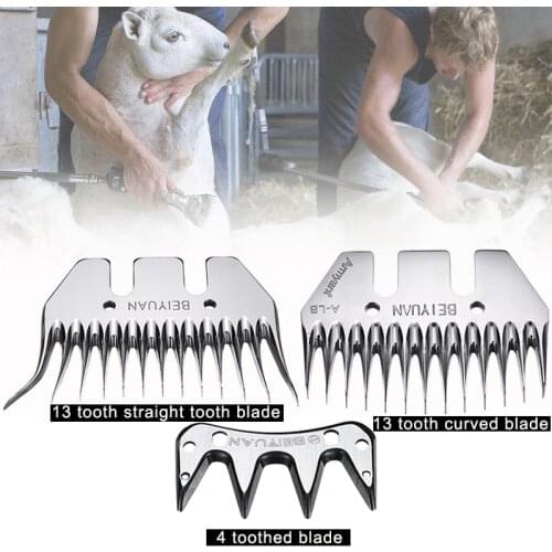 Durable Sheep Goats Comb Shearing Clipper Straight Curved 13 Tooth Blade Alternative For Sheep Clipper Shears Scissors Part
