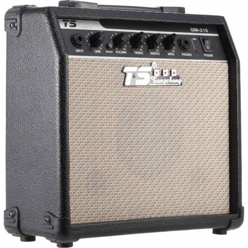 GM-215 Professional 15W Electric Guitar Amplifier Amp Distortion with 3-Band EQ 5" Speaker 6.35mm Input Guitar amp 110V hot sale