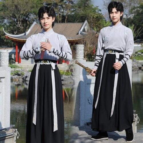 PLUS SIZE Traditional Hanfu Woman Ancient Swordsman Folk Dance Outfit Vestido Oriental Chinese Martial-Arts Cosplay Suit Costume
