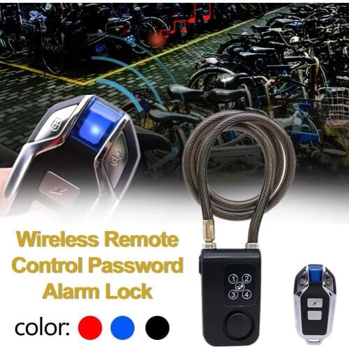 Password Anti-Theft Smart Bike Lock Wireless Remote Control Portable Bicycle Cycling Security Alarm for Outdoor Moto