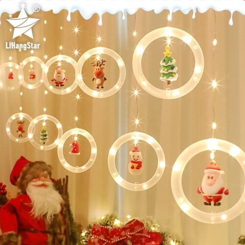 LED Christmas Doll Ball String Light Room Decoration Garland New Year Holiday Decoration Christmas Pine Needle Accessories