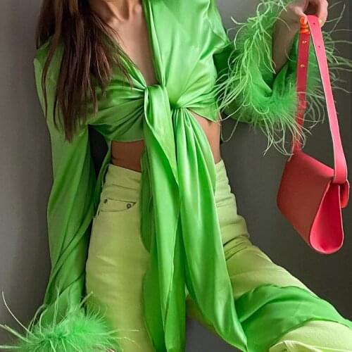 Thorn Tree Satin Blouses