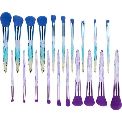 10Pcs Diamond Eye Makeup Brushes Eyeshadow Eyebrow Foundation Powder Eyeliner Make Up Brush Cosmetic Tools Brochas Maquillaje