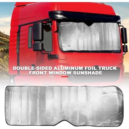 220*70CM Car Front Window Cover Double-sided Silver Aluminum Film Folding Sunshade Windshield Cover Protector For Trucks