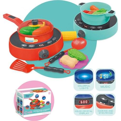 25PCS/Set Electric Simulation Cooker Toy Light Ringtone Simulation Digital Display Voice Report Function For Kids Pretend Play