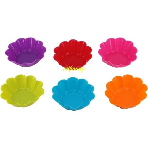 300pcs/lot Fast shipping 7.5cm dia Round Shaped Silicone Muffin Cases Mould Cake Cupcake Liner Baking Mold