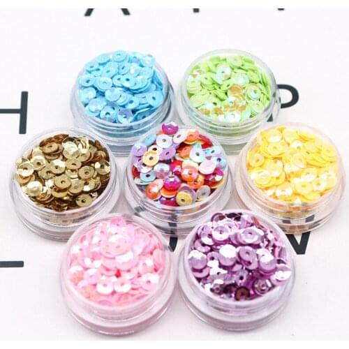 4mm 5mm Laser Sequin 3D Hologram PVC Round Cup Sequin Sequin Sewing Wedding Craft Fancy Dress Party Scrapbook Accessories 20g