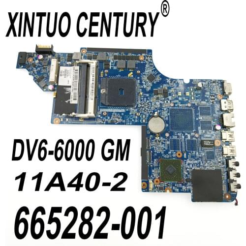 665282-001 Laptop motherboard for HP Pavilion DV6 DV6-6000 SOCKET FS1 DDR3 Main board Free CPU full tested