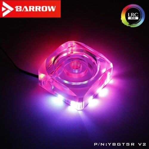 Barrow Acrylic DDC pump cover for combo reservoir and pump ---Aurora RGB