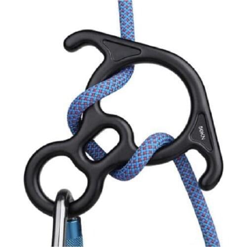 100pcs 50KN Figure 8 Rappel Rock Climbing Rescue Gear Outdoor Rescue Gear Rappelling Descender Belay Carabiner