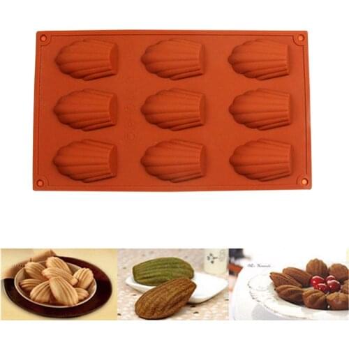 ANGRLY DIY Shell Shaped Silicone Cake Mold /Silicone Chocolate/Madeleine mold /Kids Christmas bakeware silicone mold makeup