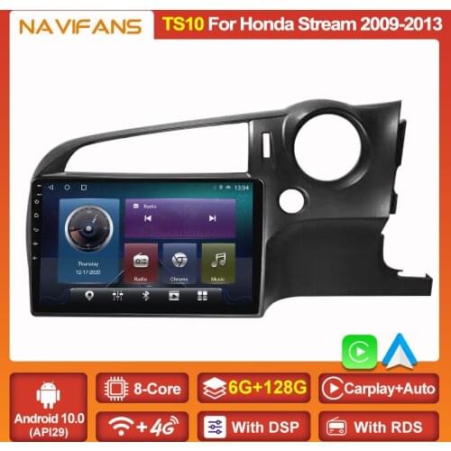 6+128G 8Core Carplay Auto Android 11 DSP RDS Car Radio Multimedia Dvd GPS Stereo For Honda Stream 2009-2013 Audio Video Recorder