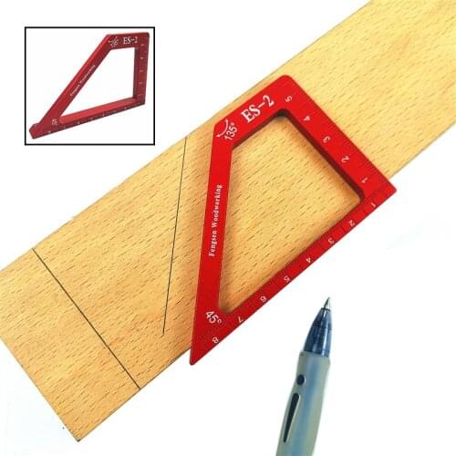 Woodworking Scribing Ruler Mark Line Gauge 45/90 Degree Carpenter Triangle Ruler Measuring Tools