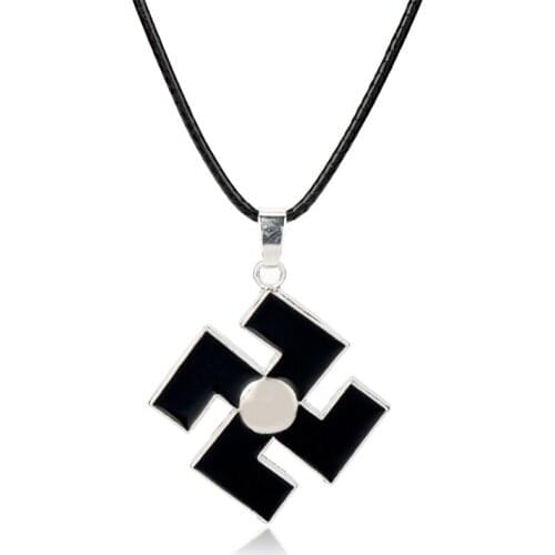 Dongsheng Fashion Anime Bleach Kurosaki Ichigo Metal Necklace Black Enamel Pendant Rope Chain Necklace For Men Women Gift-30