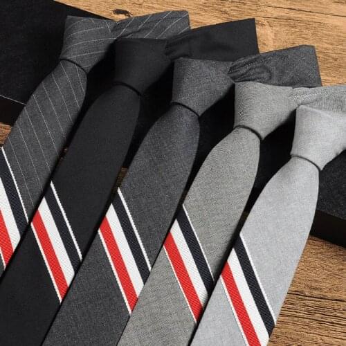 Necktie Korean Mens Suit Business Banquet Wedding Party Speech Casual Date High-grade Trendy Simple Tricolor Striped Wool Tie