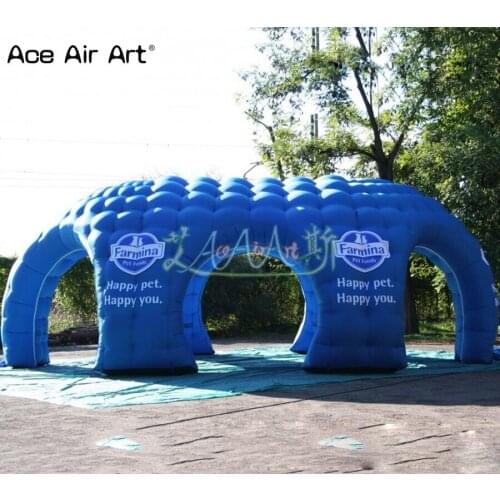 Giant igloo tunnel marquees inflatable igloo combination,giloo garage cover shelter with removable curtains for sale