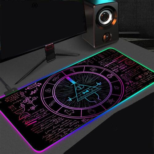 Game Mousepad RGB Personality Mathematician Digital LED Game Accessories Computer Keyboard Carpet Pad PC Notebook Gamer Desk Mat
