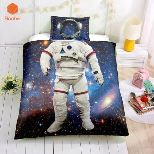 2Pcs Starry sky astronaut Bedding Set Pillowcases Duvet Cover Princess dress Quilt Cover For Kids Bedspreads Sj247
