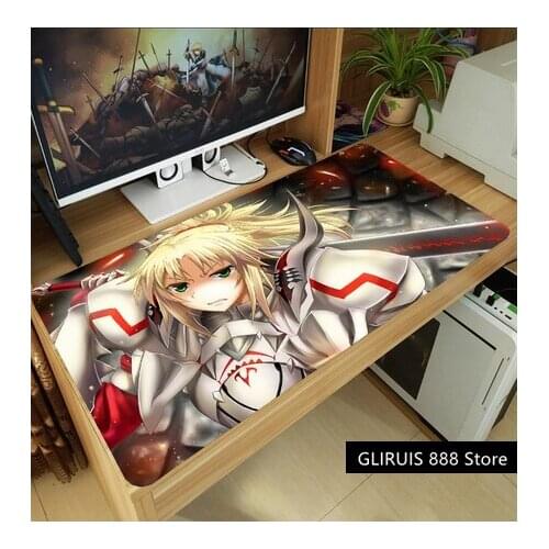 Anime Fate/Grand Order Mordred Atalanta Joan of Arc Mouse Pad Thicken Laptop Gaming Mice Mat Keyboard Mat Anti-Slip Playmat Gift