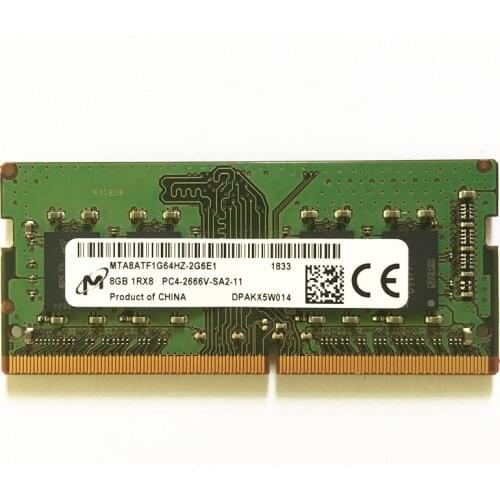 Micron DDR4 8GB 2666MHZ laptop RAMs 8GB 1RX8 PC4-2666V-SA2-11 DDR4 2666 8GB memory