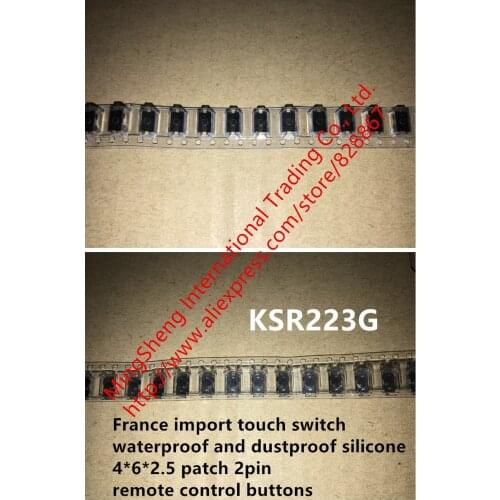 Original new 100% touch switch waterproof and dustproof silicone 4*6*2.5 patch 2pin remote control buttons
