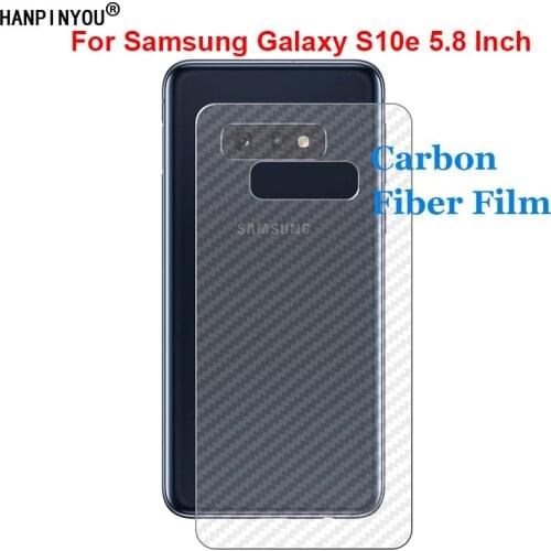 For Samsung Galaxy S10e G970FD G970K G970N Durable 3D Anti-fingerprint Transparent Carbon Fiber Back Film Rear Screen Protector
