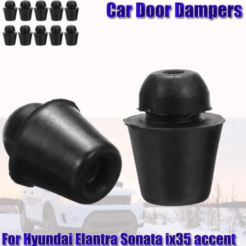 10Pcs Car Door Anti Shock Bump Stop Rubber Sleeve Dumping Cover Bumper Dampers Buffer Pad For Hyundai Elantra Sonata ix35 Accent
