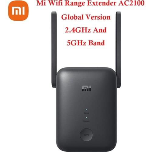 Global Version Xiaomi Mi WiFi Range Extender AC1200 High-speed Wifi Creat own hotspot Repeater Network Mi Wifi Ethernet Port