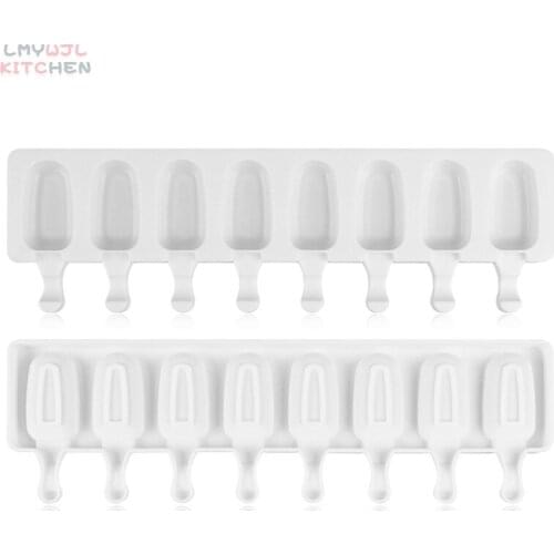 8-Hole Ice Cream Silicone Mold Chocolate Ice Cream Maker Food Grade Silicone Cake Popsicle Ice Cream Mold 42*12.5*2.1