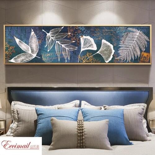 EECAMAIL Light Luxury Bedroom Bedside Diamond Painting Full Diamonds Embroidered Plants Leaves Living Room Home Decora Diamond