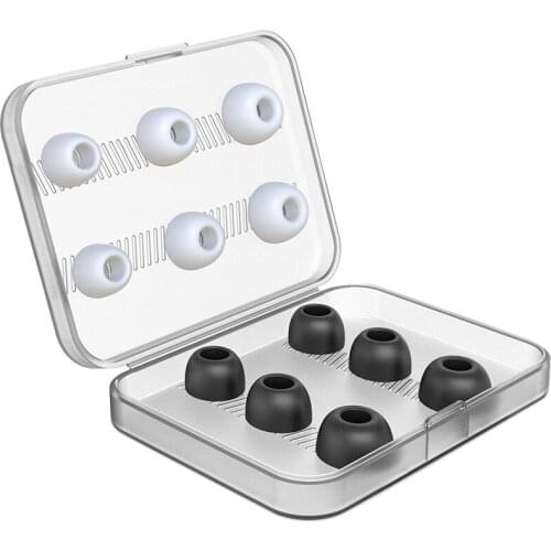 Ear Tips Replacement Silicon Ear Buds Tips with Portable Storage Box for Pro 12 Pieces