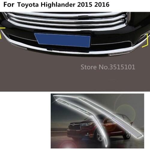 Car Cover Protection Bumper Engine Trim Front Bottom Grid Grill Grille Hoods Edge For Toyota Highlander 2015 2016 2017