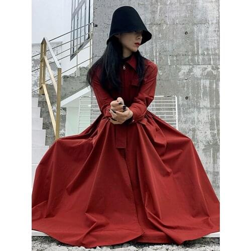 Fashion brand retro palace style zipper stitching dress female retro elegant Victoria style split design vacation dress wq1413