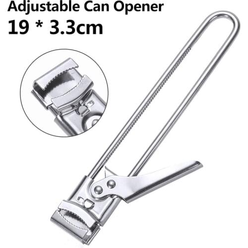 1PC Adjustable Can Opener Multifunctional Beer Bottle Opener Stainless Steel Manual Jar Lid Openers