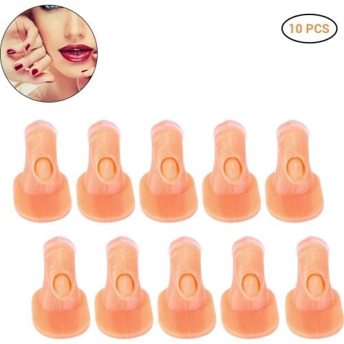 10pcs Plastic Practice Fake Finger Model Flexible Movable Fingers Manicure Nail Art Training Tools