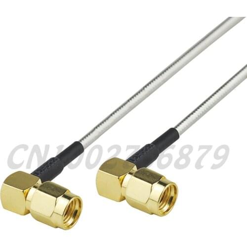 2pcs 15cm RF RP-SMA Plug(female pin) Right Angle to RP-SMA Plug(female pin) Right Angle Pigtail Jumper Cable RG405