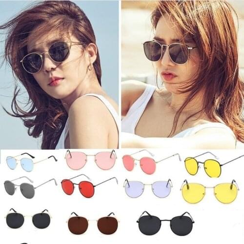 2021 Classic Small Frame Round Sunglasses Women/Men Brand Designer Alloy Mirror Sun Glasses Vintage Lunettes UV400 Gafas Oculos