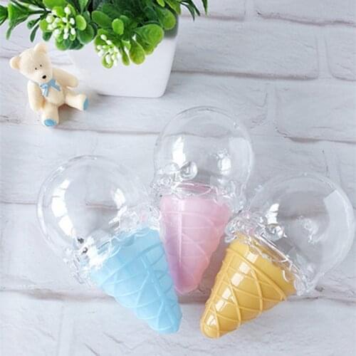 24Pcs Creative Ice Cream Shape Plastic Candy Box Cute Birthday Party ChildrenS Gift Candy Box