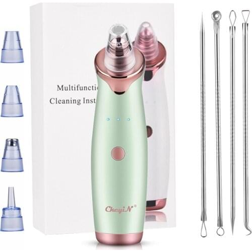 Electric Vacuum Suction Blackhead Remover Needles Acne Pin Black Spot Extractor Deep Cleansing Machine Exfoliating Pore Cleaner