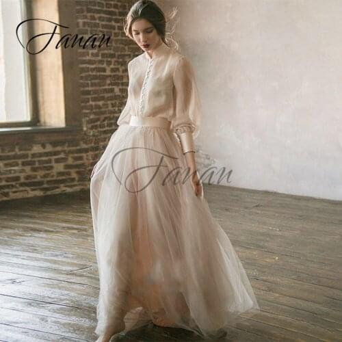 FANAN Long Sleeve Wedding Dresses