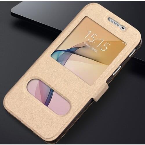 TPU leather phone case For Samsung galaxy J5 2017 J530F case cover open window flip fundas J5 pro J 5 pro case Back Cover capas