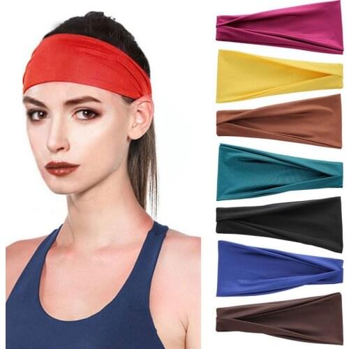 Fashion Women Hair Accessories Soft Elastic Headband Wide Yoga Sweatband Sports bib Tube Scarf Headscarf Head Wrap Hairband