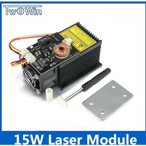 15W Powerful Laser Module 12V 445-450nm Blue Laser Head Laser Engraving for DIY CNC Laser Engraver Machine