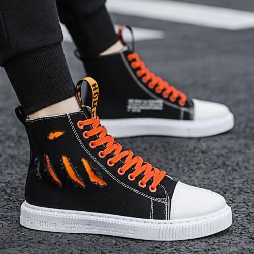 Male Casual Shoes Mens Upper High Top Sneakers Mens Comfortable Trend Shoes Mens Outdoor Shoes Non-slip Breathable A3-22