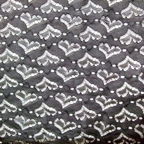 New Arrival 1Yard length 1.5m width double sweet heart black Guipure exquisite lace fabric for skirt dress wedding