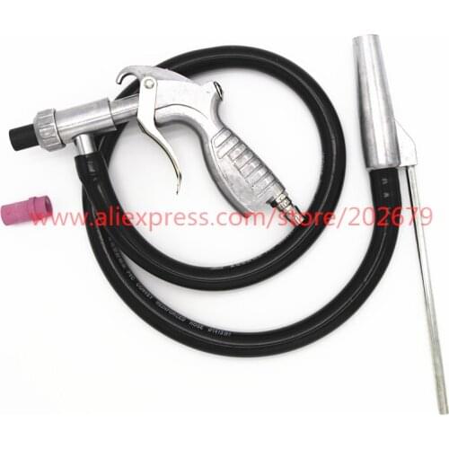 High Quality Abrasive Air Sand Blasting Gun Kit 1 Ceramic Nozzle 1 Steel Nozzle 1 Sand Suction Pipe Industrial Sandblaster Gun