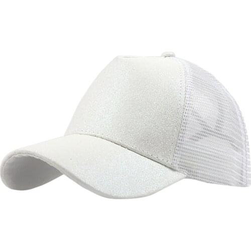Ponytail Messy Buns Trucker Plain Baseball Visor Cap Unisex Glitter Hat Hats For Women Elegant Summer Hats For Women Sun Z0126