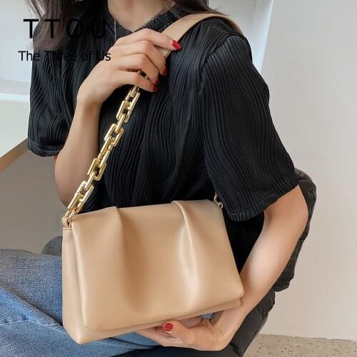 Simple PU Leather Flap Crossbody Bag for Women 2021 Casual Trendy Fashion Ladies Shoulder Handbag Female Chain Travel Tote Bag